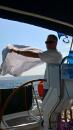 Sailing to Otranto: To kill time on an 18 hour passage we get the laundry done.